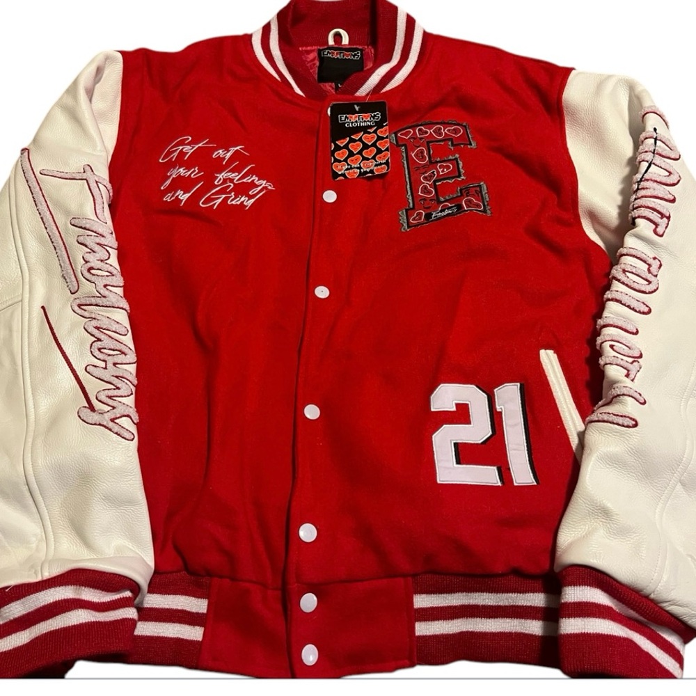 NWT Emotions men’s varsity jacket